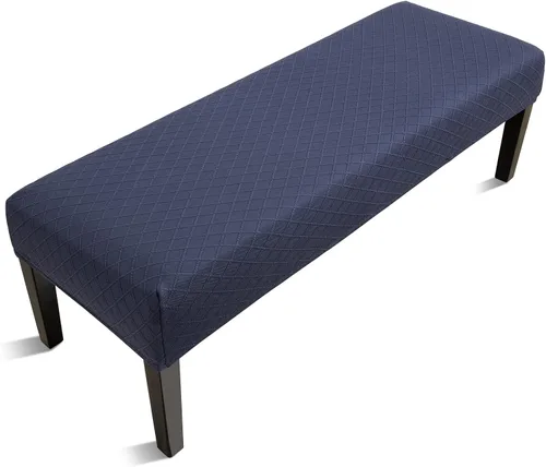 Vista 19 de Fuloon - Funda elástica de jacquard para banco de comedor, antipolvo, desmontable, funda para banco lavable, protector de cojín de asiento para Beige
