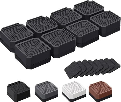 Vista 21 de ANNKUT Elevadores de cama y elevadores de muebles, bloques de elevación ajustables resistentes para sofás, escritorios y sillas, elevan 1.5
