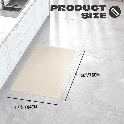 Vista 2 de Hargiis Alfombra de cocina de goma antideslizante, lavable, absorbente para piso, lavable a máquina, para frente del fregadero, puerta, lavandería