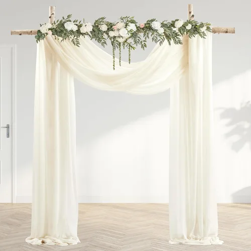 Vista 19 de Tela Negra para Drapeado de Arco de Boda 1 Panel 30'' x 20 Pies Cortinas Negras Tela Transparente Telón de Fondo Telas para Drapeado de Arco