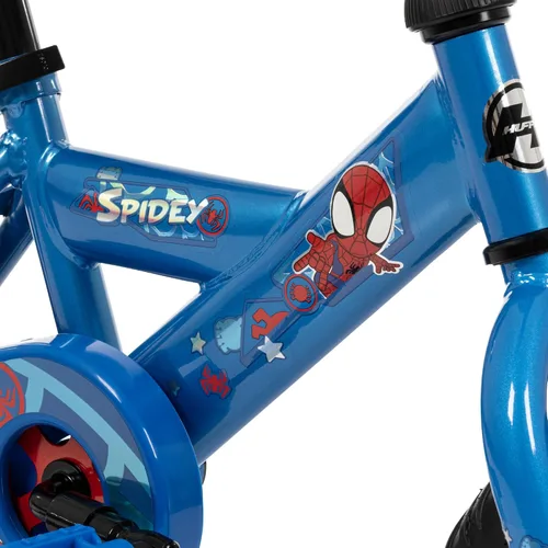 Vista 7 de Huffy Disney and Marvel 12/16 Inch Boys Bikes, Multiple Color Options Azul Spidey y sus increíbles amigos