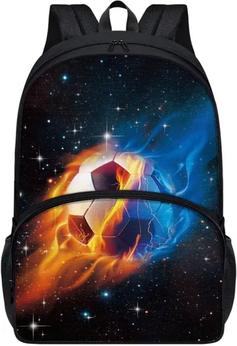 Vista 35 de American Flag Fire Galaxy Pattern Kids Backpack for Boys Girls Elementary Students Bookbag Middle School Bag Lightweight Children Travel Bag
