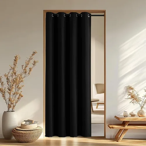 Vista 10 de IGEMAEVE Cortinas opacas para dormitorio con ojales, beige, 52 pulgadas