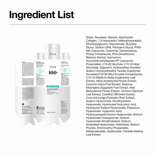 Vista 11 de ANUA PDRN Crema Hidratante de Ácido Hialurónico 100, Hidratante Ligero con ADN de Salmón, Ácido Hialurónico, Colágeno para Piel de Vidrio, Cuidado