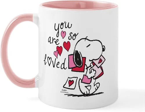 Vista 24 de CafePress Springtime Snoopy - Taza de café de cerámica, taza de té, 11 onzas