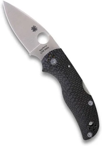 Vista 10 de Spyderco C41 Native 5 Signature - Cuchillo plegable con hoja de acero CPM S30V de 2.95" y mango FRN ligero, Gris Gris, 6.95" Longitud total, 2.95