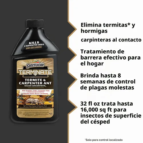 Vista 2 de Spectracide Terminate Termitas & Carpenter Ant Killer Concentrado 32 Oz