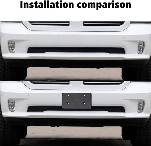 Vista 7 de Voodonala para Dodge RAM 1500 2013-2018 y 2019-2024 Classic Soporte de Placa de Matrícula Delantera Kits de Montaje de Matrícula Delantera