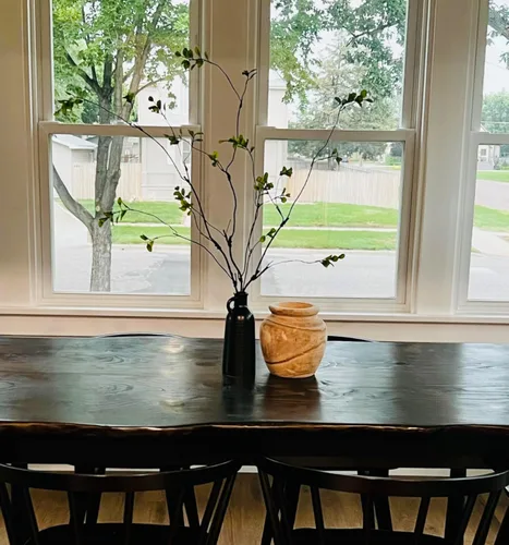 Vista 3 de 3 ramas de ficus artificiales, tallos de eucalipto sintético de 38 pulgadas, vegetación verde falsa para relleno de jarrón, decoración del hogar