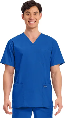 Vista 52 de Cherokee WW Professionals WW695 - Camisa de uniforme sanitario para hombre, con cuello en V