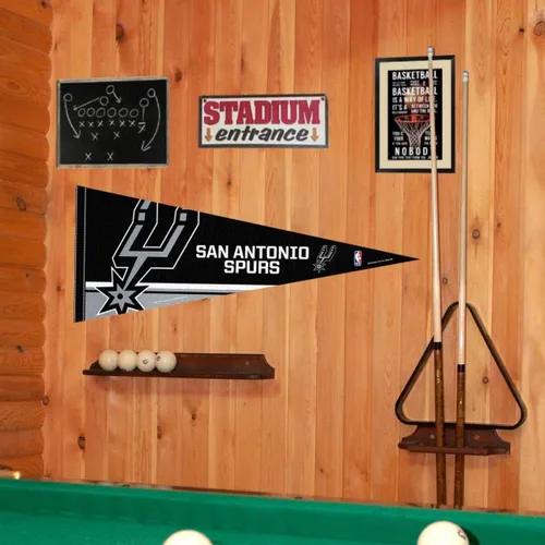 Vista 2 de Banderín de los San Antonio Spurs tamaño completo 12 x 30 pulgadas