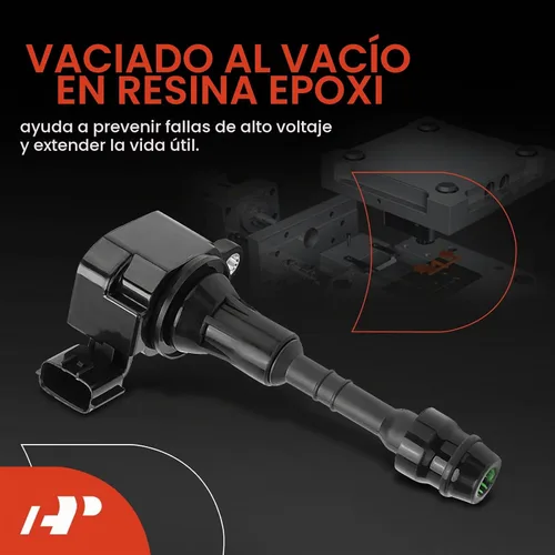 Vista 3 de A-Premium Juego de 6 paquetes de bobinas de encendido compatibles con Nissan Altima 2002-2006, Murano 2005-2008, Quest 2004-2009 3.5L, Frontier Negro