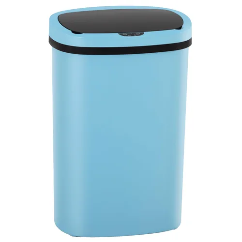 Vista 22 de PayLessHere Bote de basura de plástico de 13 galones Negro Tapa automática sin contacto con sensor de movimiento Bote de basura de cocina