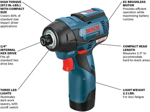 Vista 2 de Bosch PS42N Taladro de impacto sin cepillo de 12V Max (herramienta básica)