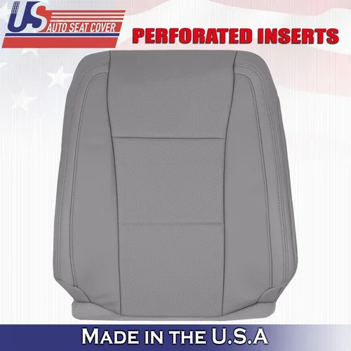 Vista 2 de U.S.AutoSeatCover 2017 para Ford F150 Lariat Passenger Top & Bottom Perf Fundas de asiento de cuero gris