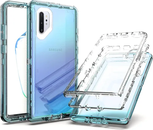 Vista 14 de YmhxcY Note 10 Plus - Funda con película de TPU flexible autorreparable (paquete de 2) y película protectora de pantalla para lente de cámara