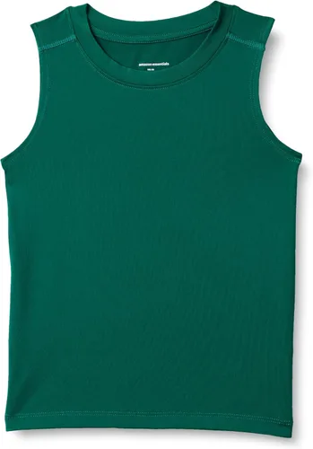 Vista 7 de Amazon Essentials Boys' Tech Stretch Muscle Tank Top, Multipacks Verde oscuro/Grafito jaspeado