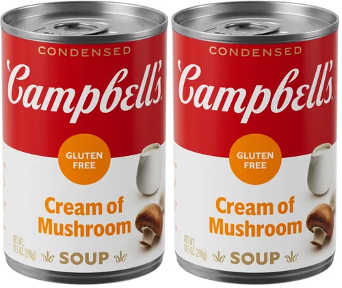 Vista 19 de Campbell's Crema de sodio condensada con 25% menos de sopa de hongos, lata de 10.5 onzas