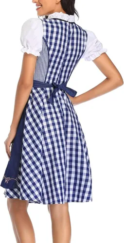 Vista 2 de Beer Girl Dress Tradtional German Dirndl Oktoberfest Overbust Corset Puff Sleeves Bavarian Carnival Outfit Maid Dress