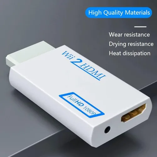 Vista 8 de Convertidor Wii a HDMI, Wii2 a HDMI para salida de audio de video HD con conector de audio de 0.138 in, compatible con todos los modos