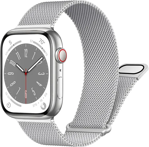 Vista 23 de Correa milanesa para Apple Watch Band de 1.575 pulgadas, 1.732 pulgadas, 1.614 pulgadas, 1.772 pulgadas, 1.654 pulgadas, 1.614 pulgadas, 1.614