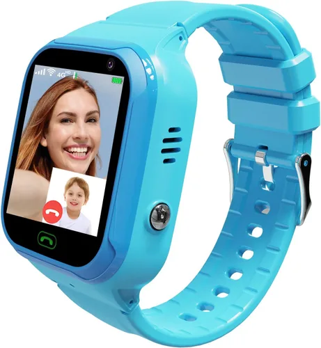 Vista 9 de Reloj inteligente 4G para niños, rastreador GPS, reloj inteligente para niños y niñas, reloj de teléfono, videollamadas, alarma de emergencia, juego