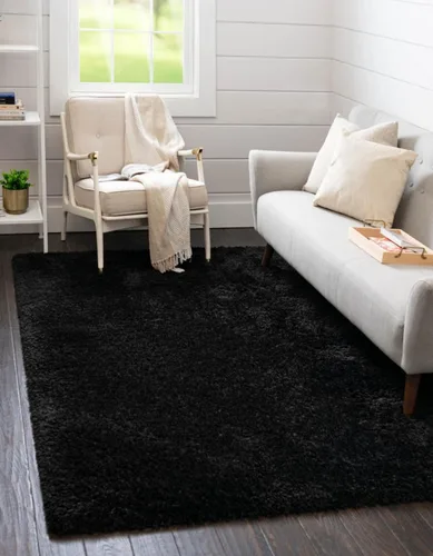 Vista 11 de Rugs.com - Alfombra de la colección Infinity, alfombra de pelo mullido sólida de 2 x 3 pies, color azul Egeo, perfecta para salas de estar