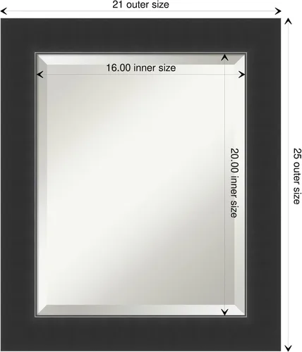Vista 4 de Amanti Art Bathroom Mirror for Over Sink, Vanity Mirror, Wood Frame, Hangs Horizonally and Vertically, Bathroom Wall Decor, Beveled Edge