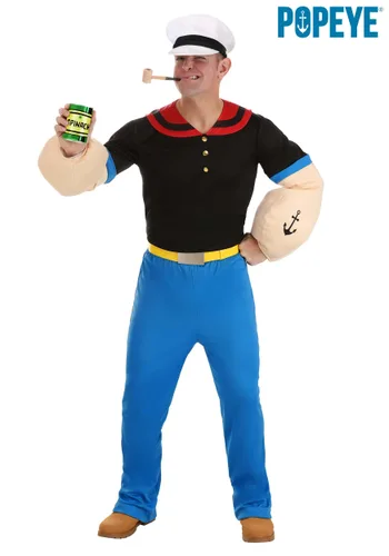 Vista 4 de Disfraz de Popeye para Hombre Multicolor