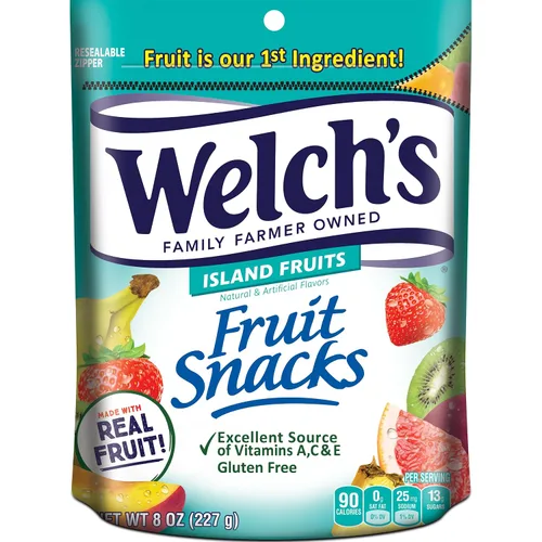 Vista 4 de Welch's Snacks de Fruta, Bayas y Cerezas, Perfectos para Compartir, Bolsa a Granel, 8 oz (Paquete de 1)