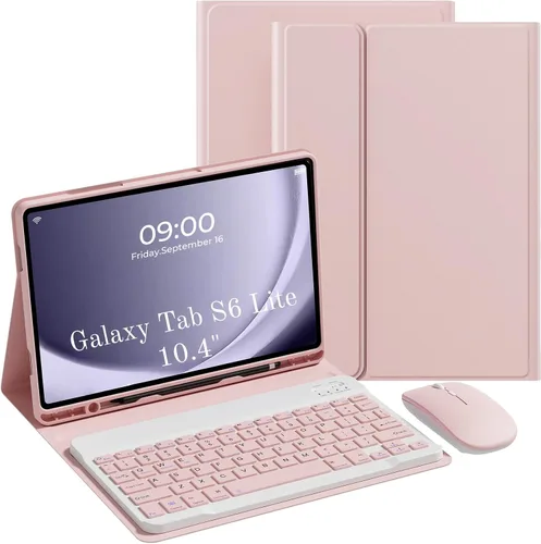 Vista 15 de Funda con teclado para Samsung Galaxy Tab S6 Lite de 10,4 pulgadas 2024 Negro