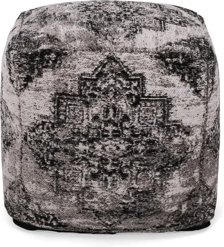 Vista 5 de Christopher Knight Home Lily - Puf de tela boho tejida a mano, color negro, beige