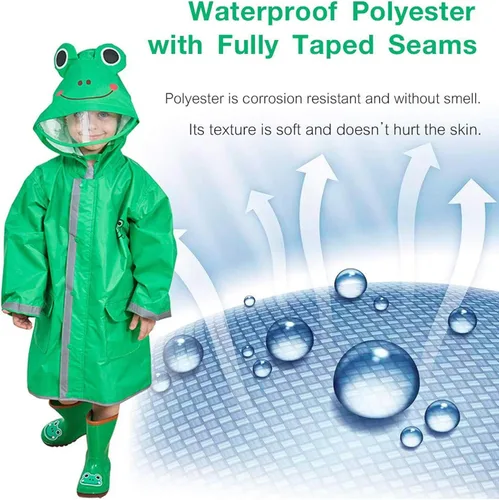 Vista 5 de AGUS Chubasquero de una pieza para niños impermeable transpirable y de dibujos animados
