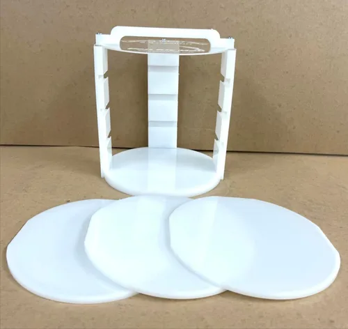 Vista 4 de Pen Kit Mall - Estante para ollas a presión para fundición de resina - 4 estantes de bloqueo - Material de HDPE resistente - Se adapta a macetas