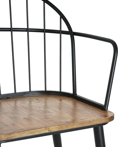 Vista 7 de Dining Chairs and Table & Chair Sets - 2-Pack Modern Wood Seat Metal Leg Side Chairs for Kitchen, Dining Room, and Home Office Seating,Black