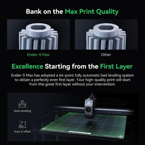 Vista 9 de Impresora 3D Creality Ender-5 Max, gran volumen de construcción 400 * 400 * 400mm, hasta 700mm/s de velocidad de impresión, eje X con riel lineal