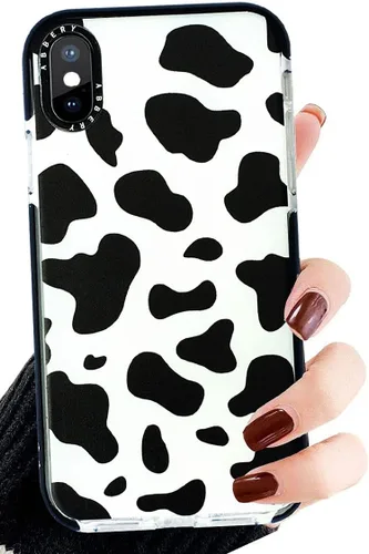 Vista 24 de Abbery Diseñado para iPhone 8 Plus/7 Plus/6 Plus/6S Plus Funda transparente con estampado de vaca, linda funda protectora de silicona TPU