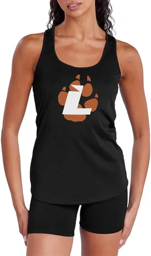 Vista 9 de Camiseta deportiva sin mangas oficial de NCAA Collegiate para mujer, con espalda cruzada, colección con logotipo primario