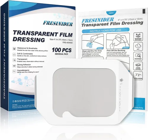 Vista 14 de FRESINIDER Apósito de película transparente de 2.3 x 2.75 pulgadas (paquete de 50) - Pequeños vendajes impermeables para ducha, cubierta