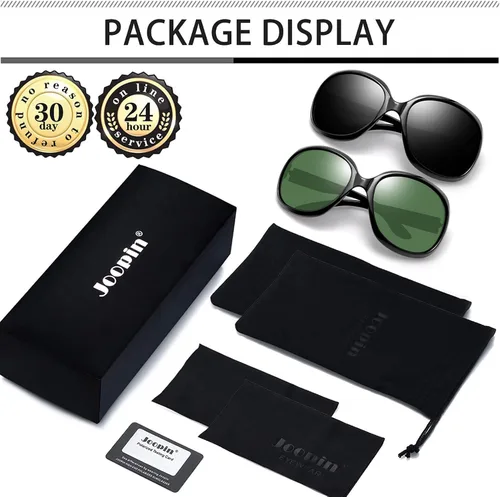 Vista 17 de Joopin Lentes de sol de gran tamaño para mujer, polarizados, grandes, para conducción, protección UV, grandes sombras