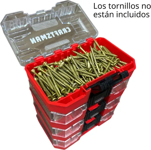 Vista 3 de Craftsman Nano Small Versastack - Cajas de almacenamiento de plástico apilables (4 unidades)