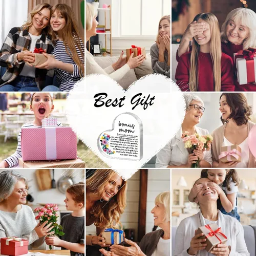 Vista 7 de Regalos para Mamá Bonus, Regalos para Madrastra, Cumpleaños, Regalos de Navidad para Madre Madrastra, La Mejor Mamá Bonus de Todos los Tiempos