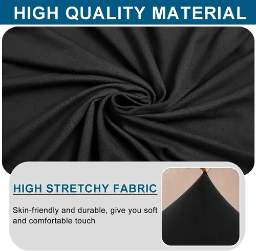 Vista 3 de WOMACO - Funda para taburete de bar con respaldo impreso, para sala de comedor, giratoria, cuadrada, funda para asiento de silla de bar, protector