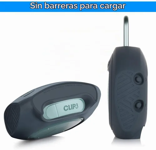 Vista 6 de Funda protectora de silicona para JBL Clip 3 Altavoz portátil impermeable (azul)
