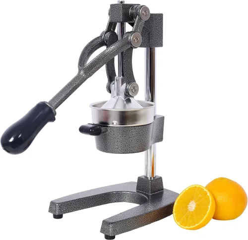 Vista 8 de Exprimidor manual de hierro fundido, exprimidor de encimera resistente para uso comercial, exprimidor de acero inoxidable para frutas frescas
