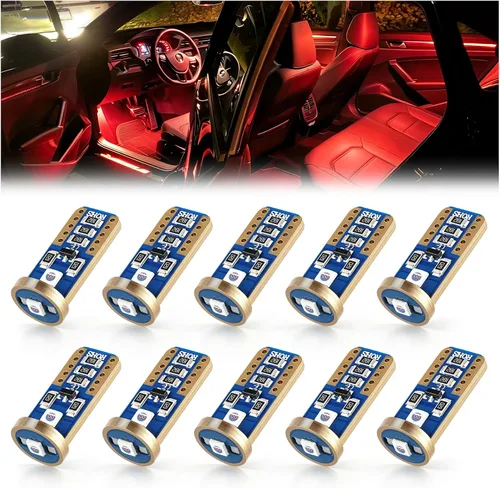 Vista 10 de iBrightstar Bombillas LED T10 168 194 de cuña extremadamente brillantes para interior de automóvil, cúpula, mapa, puerta, luces de matrícula