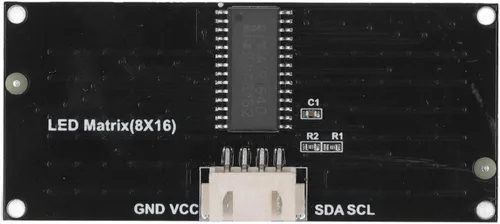 Vista 7 de Módulo de pantalla LED 3.3-5V 8x16 Dot I2C Tablero de control de comunicación para proyectos de microcontrolador