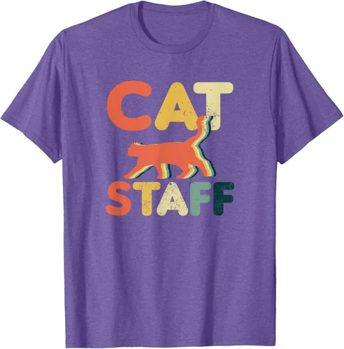 Vista 9 de Cat Servant Design Vintage Retro Staff Gift T-Shirt for Men Women