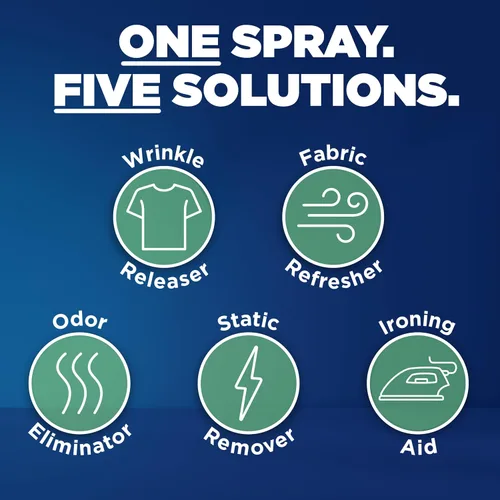 Vista 4 de Downy Spray Quita Arrugas Tamaño de Viaje, Fórmula Todo en Uno, Elimina Arrugas, Estática y Olores, Aroma Fresco y Ligero, 3 Onzas Líquidas, Paquete