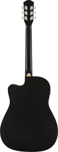 Vista 2 de FA-25CE Dreadnought, diapasón de nogal, golpeador negro, negro Black